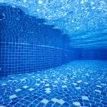 View,Underwater,The,Pool,Empty,Background,Blue,Water,Transparent.,And
